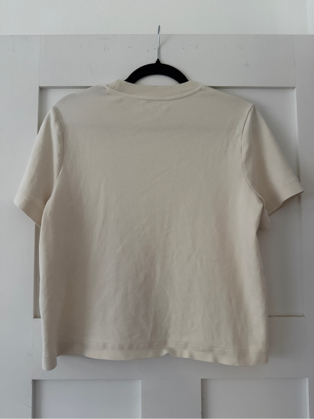 COS Cream Boxy Short-Sleeve Tee - Picture 3 of 4